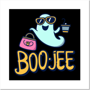 Cute And Funny Ghost Halloween Boujee Boo-Jee Design Posters and Art